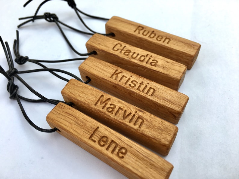 Keychain personalized, keychain wood, wood engraving, keychain with name, Christmas gift image 5