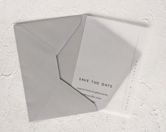 Save The Date, Neutral Save The Date, Wedding Stationery Sample, Vellum Wedding Stationery, Semi-Custom Wedding Stationery