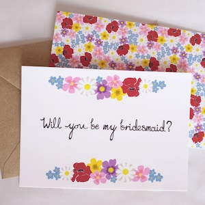 Bridesmaid Card, Will You Be My Bridesmaid, Maid Of Honour Card, Bridal Party Invite, Will You Be My Bridesmaid Card, Bridesmaid Proposal