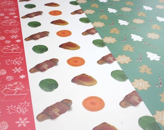 6 x Christmas Wrapping Paper, 6 x Assorted Christmas Wrapping Paper Sheets, Christmas Gift Wrap