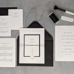 Paquete de muestra de papelería de boda, invitación clásica de boda, papelería de boda elegante, invitación de boda, papelería de boda semi-personalizada