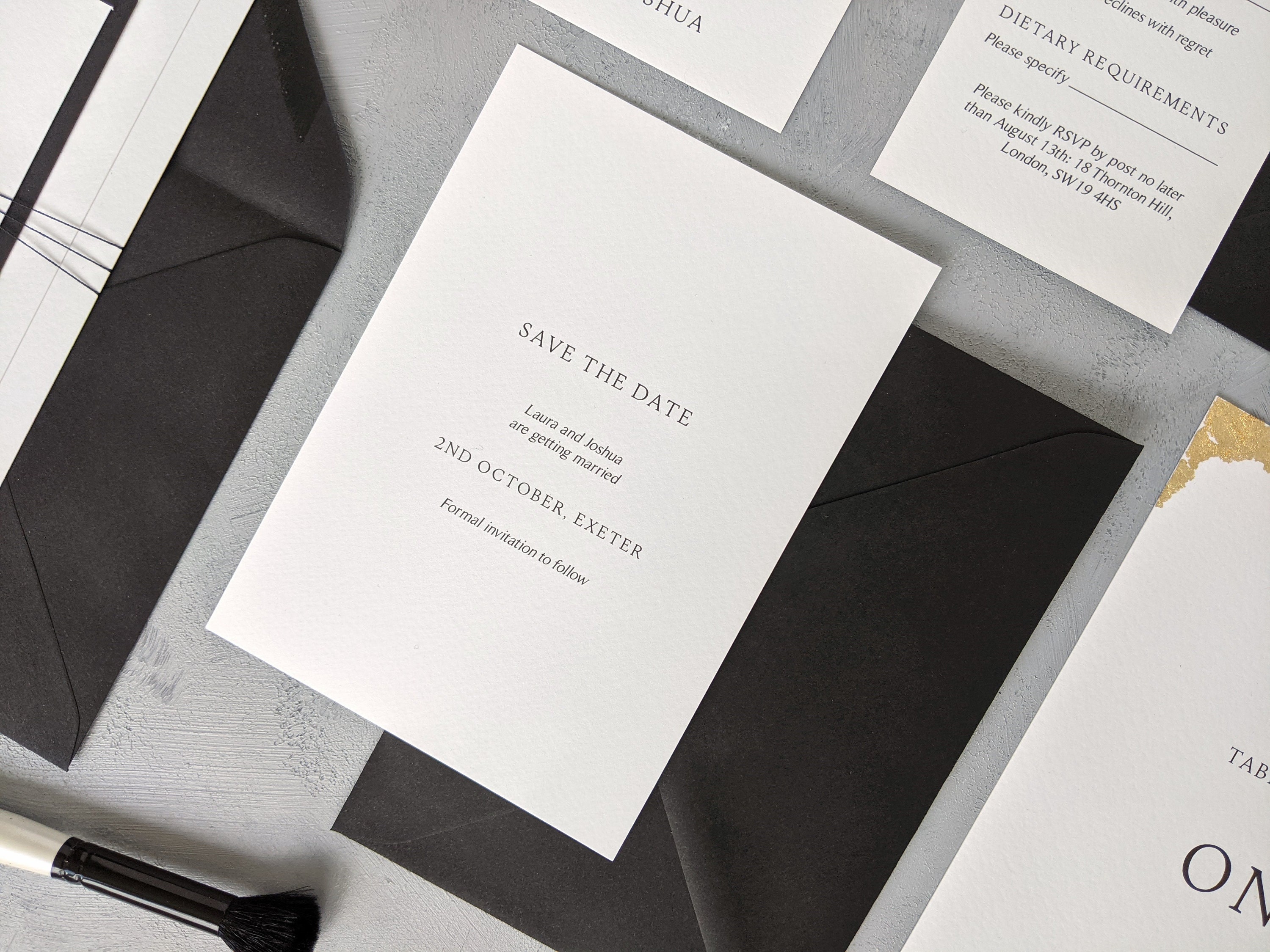 Save The Date, Classic Save The Date, Wedding Stationery Sample, Elegant Wedding Stationery, Semi-Custom Wedding Stationery