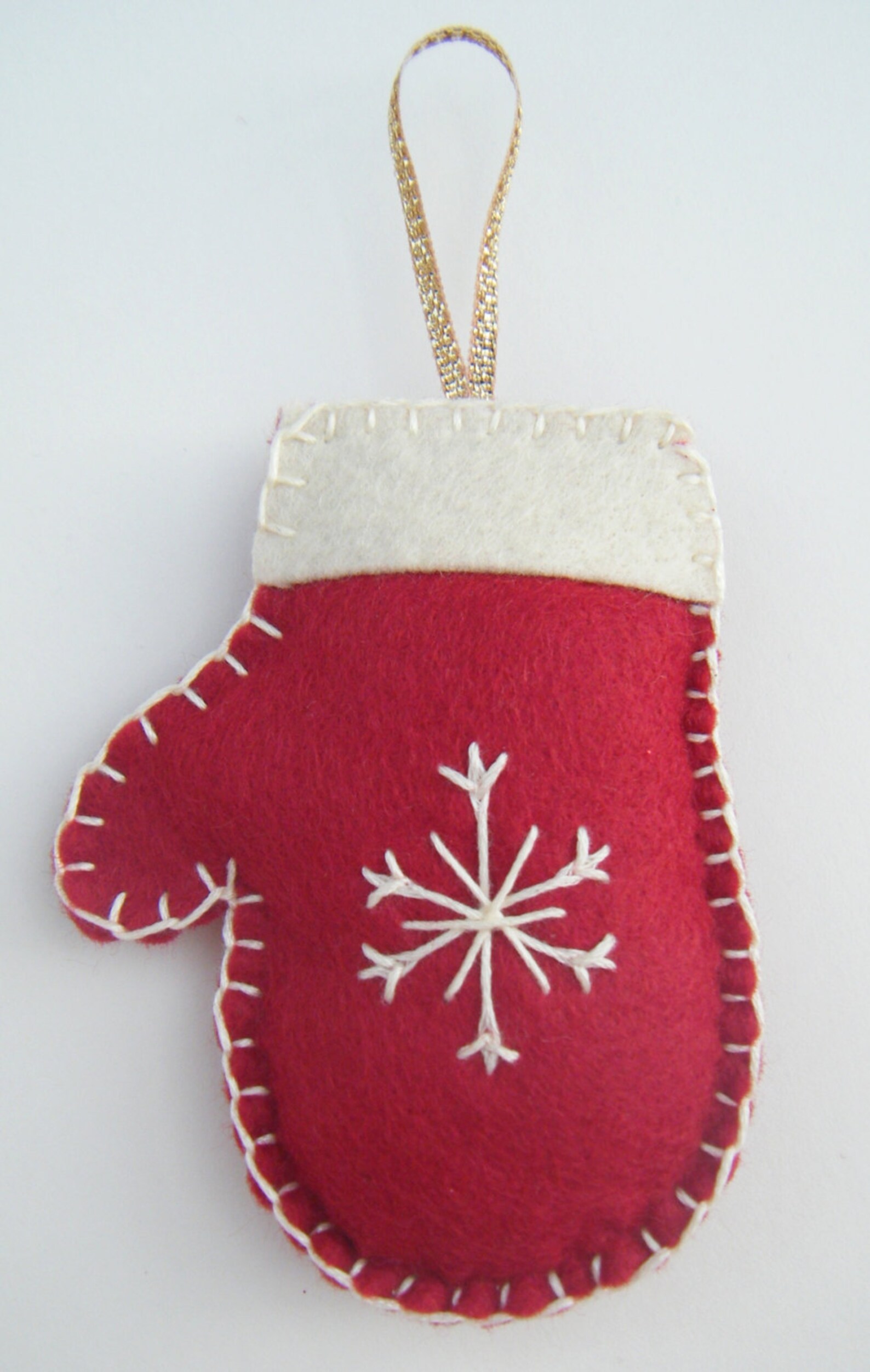 Christmas Mitten Decoration Felt Mitten Ornament Felt Etsy