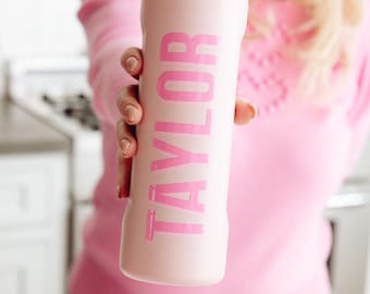 Insulated Flip-Top Tumbler // Personalized Water Bottle, Custom Water Bottle, Gift for Him or Her, Insulated Stainless Steel Tumbler