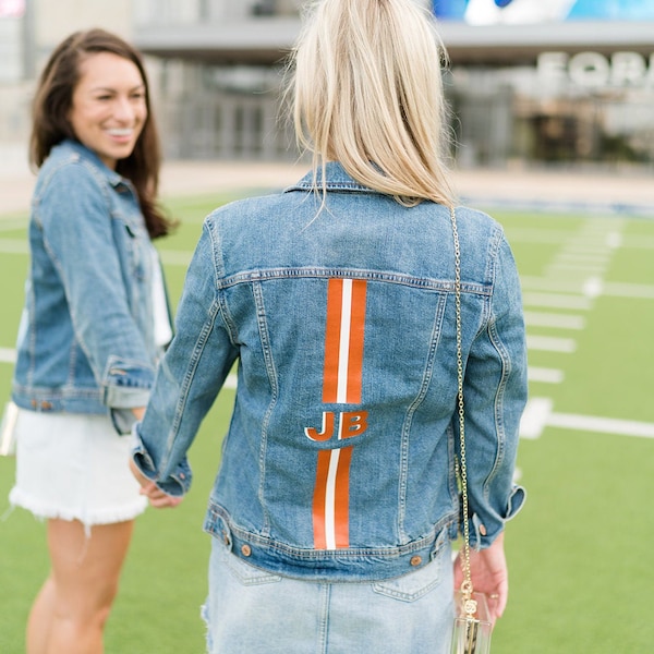 Shadow Monogram Stripe Jean Jacket