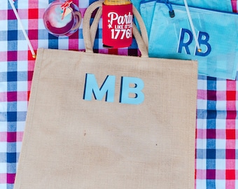 Shadow Monogram Jute Carryall - 4TH23