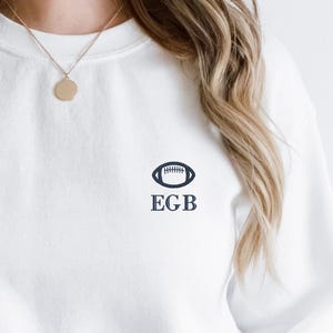 Custom Embroidered Monogram Sweatshirt with Motif // Custom Team Sweatshirt, Mascot Sweatshirt, School Spirit Sweatshirt, GameDay Sweatshirt
