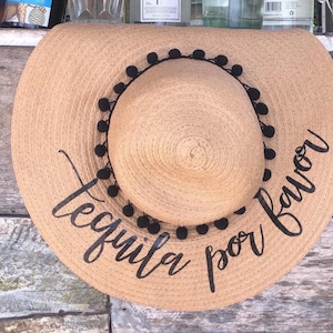 Chapeau de plage personnalisé / EVJF, voyage de noces, mariage