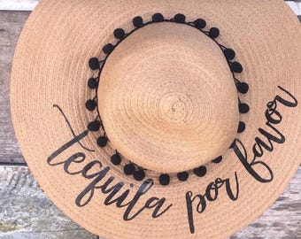 Custom Floppy Beach Hat // Bachelorette Trip  Honeymoon  Wedding