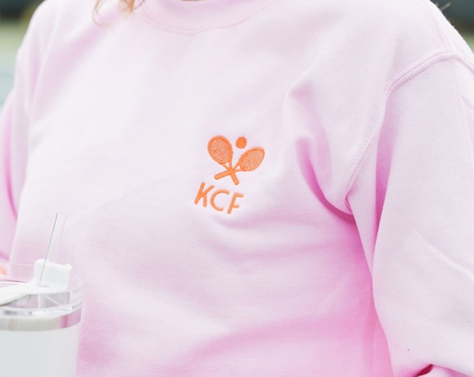 Custom Embroidered Monogram Sweatshirt with Motif