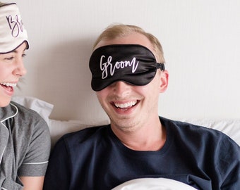 Groom Sleep Mask // Bachelor Party // Wedding // Honeymoon