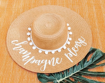 Anpassad Floppy Beach Hat // Möhippa/Smökresa/Bröllop