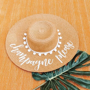 Custom Floppy Beach Hat // Bachelorette Trip  Honeymoon  Wedding