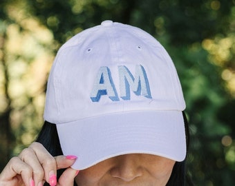 Embroidered Shadow Monogram Baseball Hat