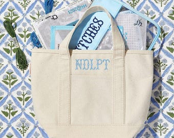 Torba z płótna haftowanego haftem krzyżykowym // Torba do przechowywania projektów haftowanych haftem krzyżykowym // Haftowana torba z płótna // Niestandardowy napis na wieczór panieński