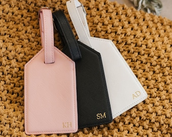 Luggage Tag with Gold Foil Monogram