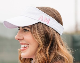 Embroidered Monogram Visor