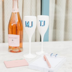 Flûte à champagne en acrylique (Lot de 2) // Cadeau personnalisé flûte en acrylique