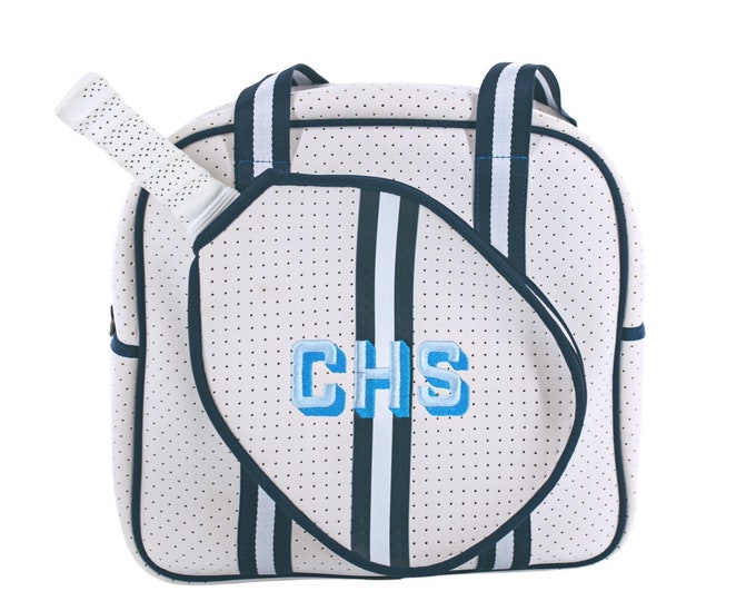 Striped Monogram Pickleball/Tennis Bag