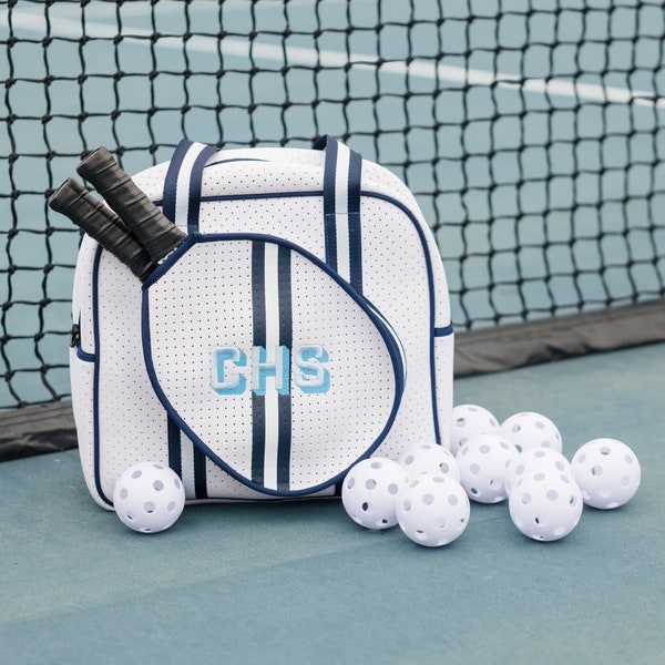 Gestreifte Monogramm Pickleball/Tennis Tasche