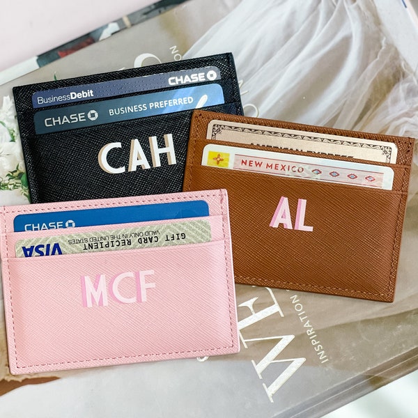 Handcrafted Embossed Leather Card Holder main image 0