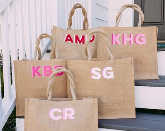 Shadow Monogram Jute Carryall