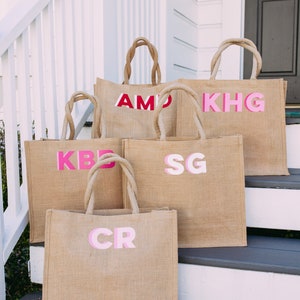 Shadow Monogram Jute Carryall