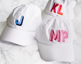 Embroidered Shadow Monogram Baseball Hat