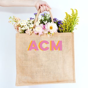 Shadow Monogram Jute Carryall