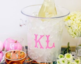 Monogrammierter Eiswürfelbehälter - Bachelorette // Hochzeit // Party // Pool