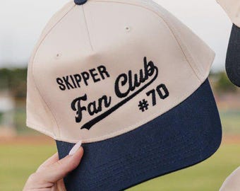 Embroidered Fan Club Vintage Trucker Hat // Custom Embroidered Hat, Custom Team, Player Number, Personalized Sports Mom Hat, Football Hat