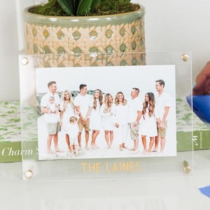 Shadow Monogram Acrylic Frame / Custom Picture Frame Photo Gifts Acrylic Photo Block Gifts for Her Wedding Gifts Anniversary Gift Home Decor