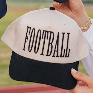 Custom Sport 3D Puff Vintage Trucker Hat // Embroidered Puff Trucker Hat, Custom Cursive Hat, Sports Hat, Custom Sports Hat, Football Mom