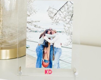 Shadow Monogram Acrylic Frame / Custom Picture Frame Photo Gifts Acrylic Photo Block Gifts for Her Wedding Gifts Christmas Gift Home Decor