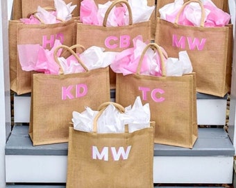 Shadow Monogram Jute Carryall