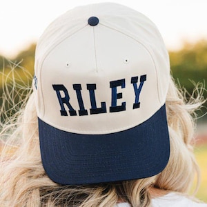 Gorra de camionero vintage universitaria personalizada // Gorras bordadas personalizadas, gorra personalizada para el día del partido, gorra con texto personalizado, gorras de mamá, gorra de equipo personalizada
