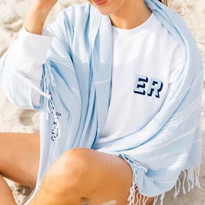 Embroidered Shadow Monogram Sweatshirt // Monogram Embroidered Sweatshirt, Personalized Crewneck, Monogrammed Sweatshirt, Custom Sweatshirt