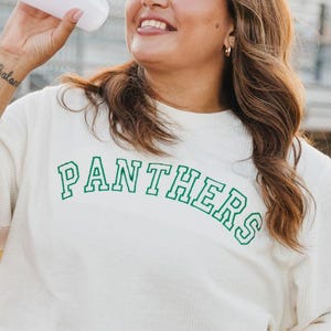 Collegiate Embroidered Corded Sweatshirt // Custom Embroidered Varsity Crewneck, Personalized Sweatshirt, Custom Text Embroidered Sweatshirt