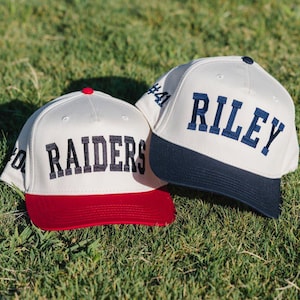 Custom Collegiate Vintage Trucker Hat // Custom Embroidered Hats, Personalized Game Day Hat, Custom Text Hat, Mama Hats, Custom Team Hat