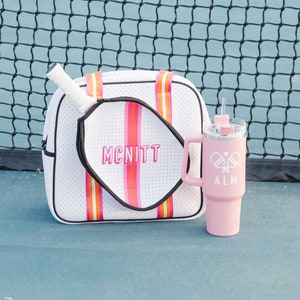 Striped Monogram Pickleball Bag