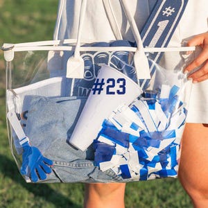 Gameday Clear Tote Bag // Custom Stadium Bag, Clear Stadium Bag, Concert Clear Bag, Game Day Clear Bag, Clear Tote Bag, Custom Team Bag