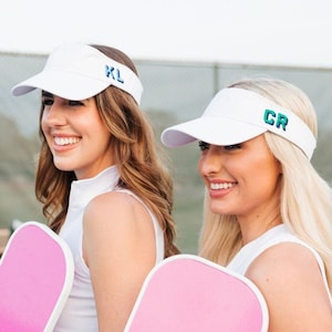 Embroidered Monogram Visor // Personalized Custom Visor, Monogram Sun Visor for Women,  Embroidered Visor, Women&#39;s Monogram Hat, Monogrammed