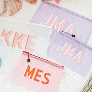 Schatten Monogramm Pool Tasche // Brautjungfern Hochzeit individuell Bachelorette Name Schule Alltag