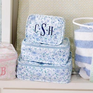 Blommigt packkubset // Resekuber, Klädförvaring, Bagage- och resväskeorganisatör, Skoresväska, Resepresenter, Stora packkuber