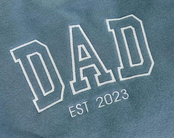 Personalisiertes besticktes Herren-Sweatshirt // Individuell besticktes Uni-Sweatshirt, besticktes Shirt, personalisiertes Sweatshirt, Weihnachtsgeschenk für Papa