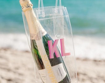 Shadow Monogram Wine Bag // Personalized Wine Carrier, Wine Tote, Hostess Gift, Bridesmaid Gift, Wine Gift, Wine Carrier Tote, Bachelorette