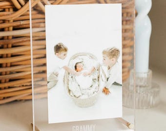 Personalisierter Acryl Bilderrahmen // Foto Geschenke, Personalisierter Acryl Bilderrahmen, personalisierte Geschenke für Mama, Geschenke für Sie, Bilderrahmen mit Gravur