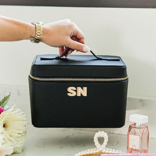 Shadow Monogram Leather Train Case