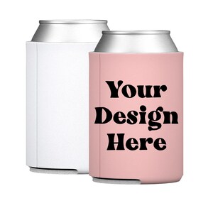 CUSTOM Can Cooler (Set of 4) // Personalized Can Coolers, Event Can Coolers, Logo Can Coolers, Promotional Drink Holders, Beverage Coolers