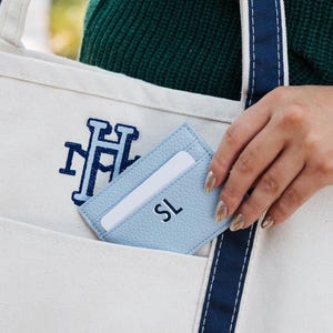 Porte-cartes en cuir personnalisé // Porte-cartes de crédit en cuir grainé // Porte-cartes minimaliste